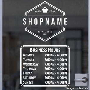 Open Hours With Logo Style 05
